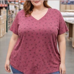 🌙 B173 Penningtons Boyfriend V-Neck Short Sleeve Tee